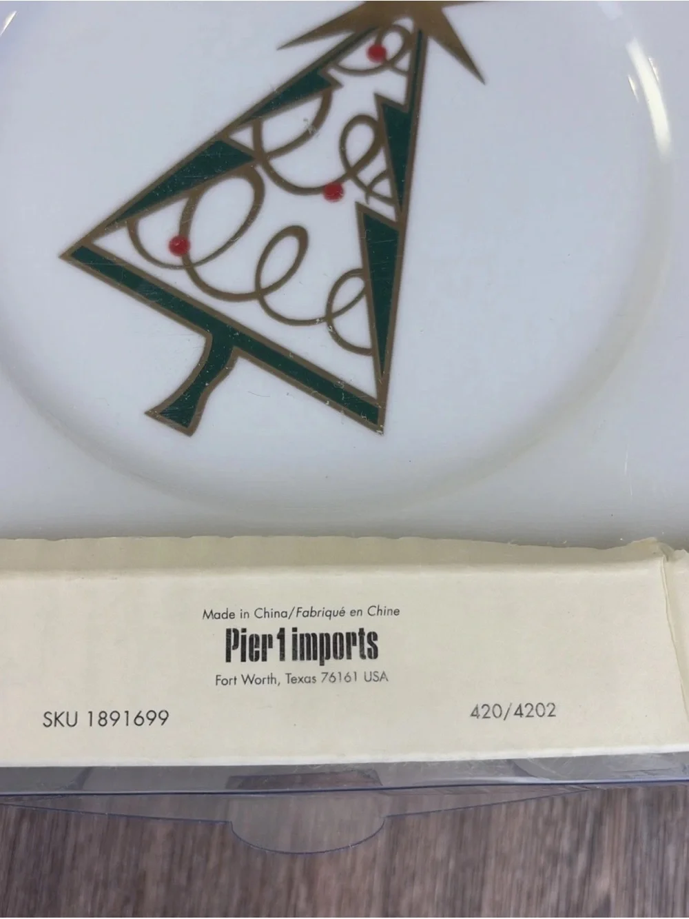 Set of 4 Pier 1 Green & Red 7